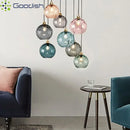 Nordic LED Pendant Lights Glass Stone Bubbles Chandeliers for Living Room by Ljojo