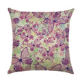 Ljojo Linen Butterfly Flower Sofa Cushion Cover 45*45 - Home Decor Printed Pillow Case