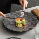 Ljojo Meteor Shower Ceramic Salad Plate Set, High-End Light Luxury Tableware
