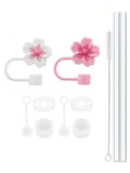 Ljojo 11Pcs Cup Accessories Set: Silicone Straw Stopper, Reusable Straw, Cleaning Brush - 40oz 30oz