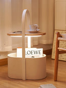 Ljojo Luxe Oval Coffee Table Side Cabinet with Wireless & USB Charge