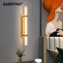 Ljojo Modern Long Strip Mesh Wall Lights LED Fixtures for Home Decor in Bedroom