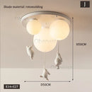 Polar Bear Cartoon Pendant Chandelier LED Lamp for Kids Room by Ljojo