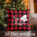Ljojo Merry Christmas Patterned Cushion Covers for Sofa, Bedroom, Car - Pillow Cover