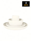 Ljojo 24-Piece Reusable Plastic Tableware Set for Family Picnics and School