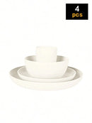 Ljojo 24-Piece Reusable Plastic Tableware Set for Family Picnics and School