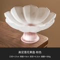 Ljojo Lotus Fruit Plate: Pink Nut Refreshment Plate for Living Room Coffee Table