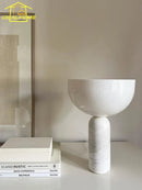 LED Mushroom Table Lamp Modern Marble Light Fixtures for Home Decor Bedroom Living Room by Ljojo