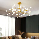 Ljojo Luxury Firefly Chandeliers: Modern Petal LED Pendant Lights for Home Indoor Lighting