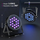 Ljojo™ 18LED Waterproof RGBW Par Lights for DJ Disco Party Bar Club