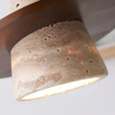 Japanese Wabi Sabi LED Hanging Lamp Yellow Travertine Pendant Light by Ljojo