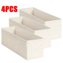Ljojo™ Cotton Linen Sock Box, Underwear Organizer, Foldable Storage Basket for Drawers