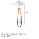 Modern Wabi-sabi Solid Wood Tripod LED Floor Lamp for Bedroom Decor by Ljojo