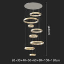 Ljojo Light Luxury Crystal Chandelier for Living Room Villa Restaurant Eye Protection