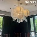 Japanese Silk Led Pendant Lights Wabi Sabi Nordic Chandeliers - Ljojo