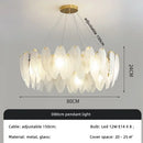 Ljojo Luxury Feather Crystal Chandelier - Cream Style Main Bedroom Lighting