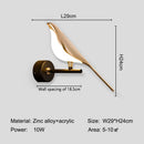 Ljojo Magpie Bird Wall Light - 360° Rotatable Touch Switch LED Wall Sconce