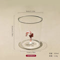 Ljojo 3D Animal Glass Cup, 350ml, Christmas Theme, Cartoon Animal Shape