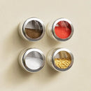 Ljojo Stainless Steel Magnetic Seasoning Box Set Wall-mounted Kitchen Jar