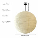 Japanese Art Rice Paper Ceiling Pendant Lamp | Elegant Living Room Chandelier -- Ljojo