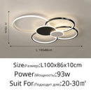 Ljojo LED Ring Ceiling Light - Gold/Black Chandelier for Home Decor
