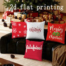 Ljojo Merry Christmas Printed Pillow Cover for Sofa, Bedroom, Car - Rectangular Shape