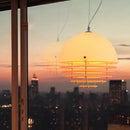 Nordic Simple Orange Sunset Glass Dining Room Pendant Lights by Ljojo - Creative Study Decor Hanging Lamps