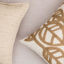 Ljojo Linen Embroidery Leaves Cushion Cover - Beige Green 45x45cm