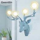 Ljojo LED Deer Antlers Wall Sconce for Home Decor and Mirror Lights