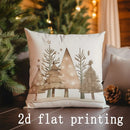 Ljojo Merry Christmas Deer & Trees Pillow Covers - Sofa, Bedroom, Car Decor