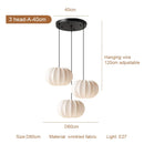 Wabi-Sabi Pleated Fabric Pendant Lights for Dining Room by Ljojo - Elegant E27 Chandelier Lighting