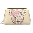 Ljojo Minnie Mouse Leather Makeup Bag: Stylish & Large Capacity Cosmetic Pouch