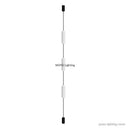 Ljojo LED Floor Lamp Acrylic Long Line Light Black Modern Minimalism Bedroom Decor