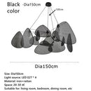Japanese Handmade Rattan Vine Black Chandelier for Living Room by Ljojo