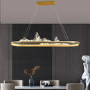 Ljojo Snow Mountain LED Chandelier | Chinese Style Pendant Light for Living & Dining Room