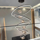 Ljojo LED Pendant Lights for Staircase Chandeliers, Modern Home Decor Hanging Lamps