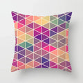 Geometric Nordic Cushion Cover in Yellow Red Blue for Sofa by Ljojo