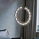 Nordic Ring Glass Chandelier Black Modern Living Room Pendant Lamp Ljojo