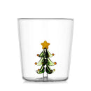 Ljojo 3D Christmas Glass Mug Cup - Snowflake Tree Snowman Design