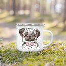 French Bulldog Print Enamel Mug by Ljojo - Dog Lover's Gift & Coffee Cup