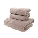 Ljojo 3-Piece Cotton Towel Set: Large Bath, 2 Hand Towels - Soft, Plush & Absorbent