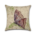 Butterfly Pattern Pillow Case Animal Decorative Linen Cushion Cover for Ljojo Home Decoration