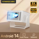 Ljojo™ Magcubic Android 14 Projector 900ANSI 1080P 8K Wifi6 BT5.4 Portable Outdoor HY350Max