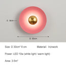 Ljojo Modern Led Wall Light Nordic Creative Color Living Room Iron Wall Lamp