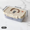 Ljojo Divided Onion Ginger Garlic Storage Box Handle Detachable 2 Grids Kitchen Organizer