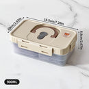 Ljojo Divided Onion Ginger Garlic Storage Box Handle Detachable 2 Grids Kitchen Organizer