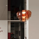 Nordic Orange Glass Led Pendant Lights Chandelier for Living Dining Room by Ljojo