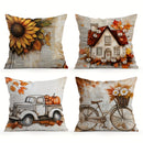 Autumn Harvest Decorative Pillow Cover Set by Ljojo for Sofa, Bedroom, Car