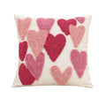 Ljojo Love Tufted Velvet Pillow Cover Cute Pink Valentine's Day Cushion Cover