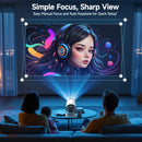Ljojo™ Magcubic Pro+ 4K HD Projector: 8000 Lumens, Android 11, WiFi6, BT5.4